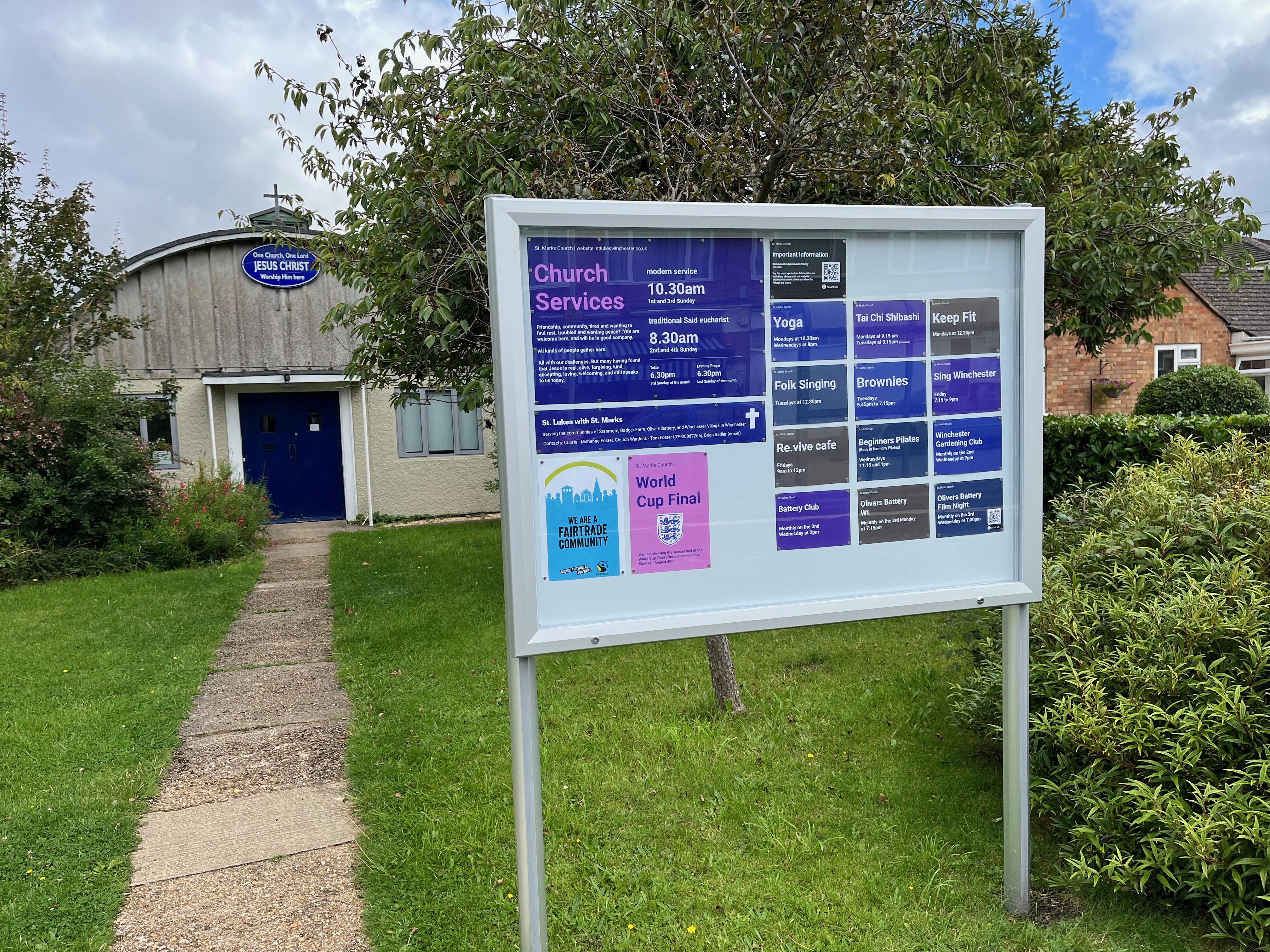 Hall noticeboard area
