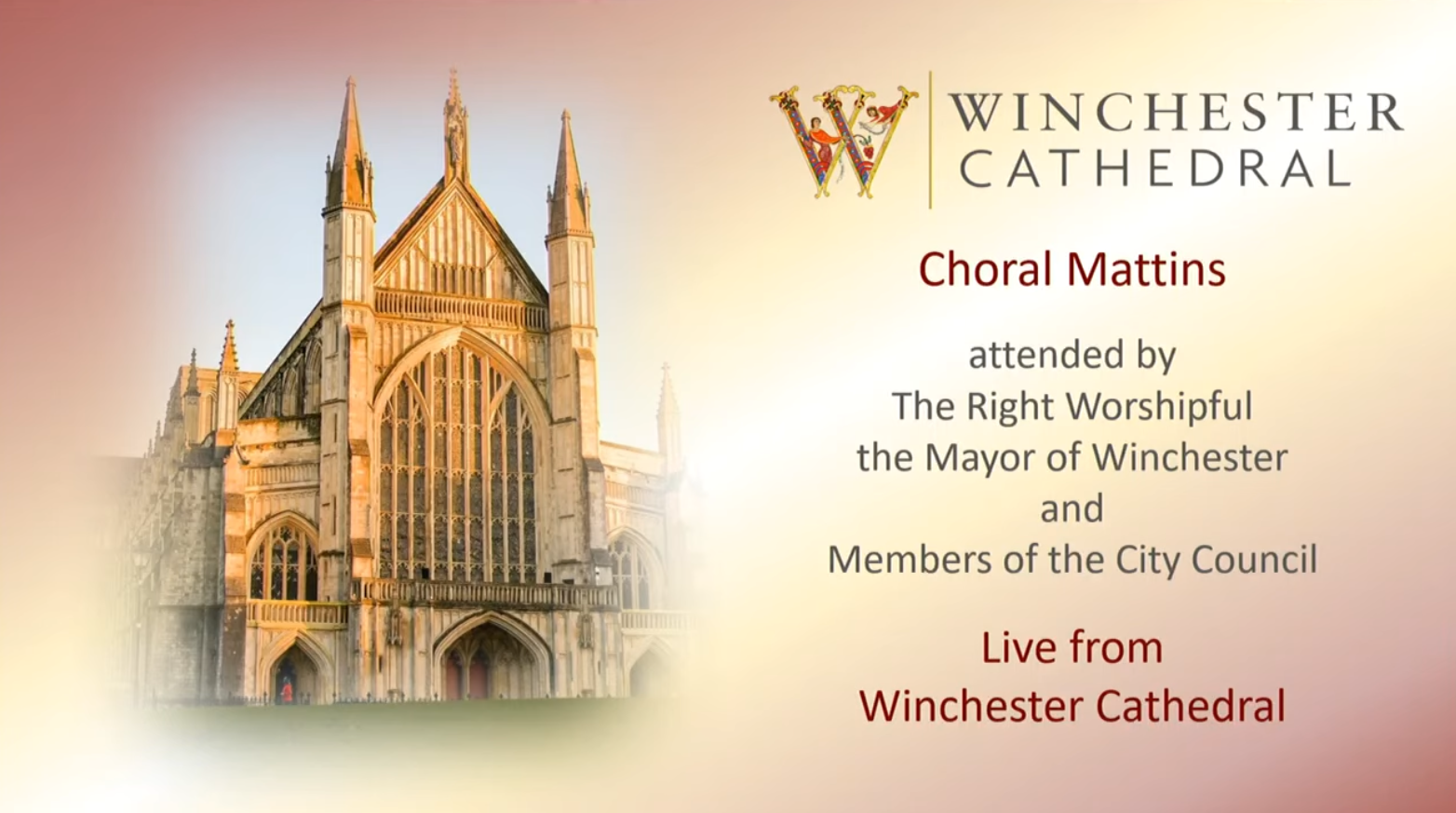 Marianne speaks at Mayor's Mattins at Winchester Cathedral.